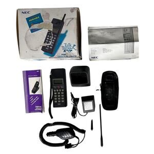 NEC Talk Time MVP MP5A1B5-1A Vintage Cell Phone w/ Box Full Set WORKING 1990s